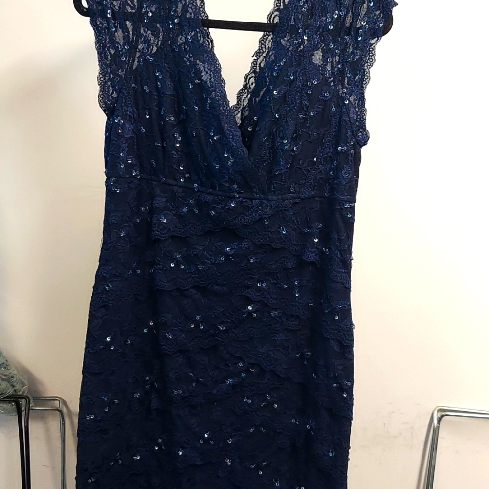 Size 14 Navy Marina Beaded Dress